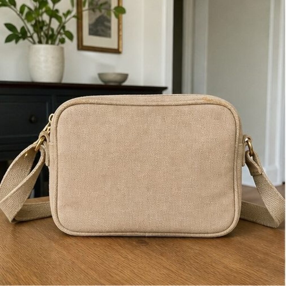 Tan Nylon Crossbody Bag